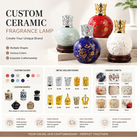 Lampe à parfum catalytique en céramique, brûleur d'huiles essentielles pour la maison et le bureau, diffuseur de parfum d'encens chinois toutes saisons