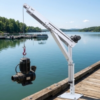 Hochfester Einarm-400kg-Rettungsbootlifter Mini-Davit-Kran für Fischerboote, Yachten, Superyachten, Segelboote und Schnellboote
