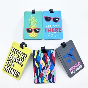 BSBH Customized Pvc Shaped Rubber Bag Tags Travel Luggage Tags