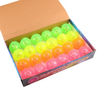 Balle lumineuse rebondissante pour chien et chiot, balle LED clignotante, jouet de jeu, jouet anti-stress, balle de massage à picots, balle rebondissante à presser et clignotante