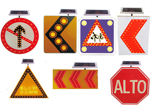 Segno di STOP solare segno di alluminio a LED segno di rendimento solare parcheggio - Product Image 5