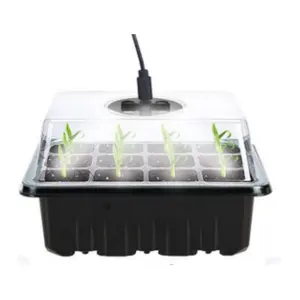 Bandeja de inicio de semillas con luz LED Kit de germinación Bandeja de maceta de jardín Bandeja de germinación Kit de macetas con luz de cultivo