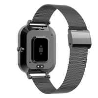 MK76 Smartwatch IP68 Wasserdicht Quadratisches IPS-Display Chronograph Wecker Aktivitätstracker Anrufannahme Silikon-Stahl Doppelarmband