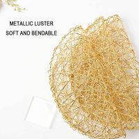 Ensemble de sets de table en papier creux écologiques de conception américaine classique, tissés avec des paillettes dorées et argentées, pour restaurants