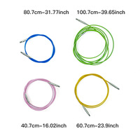 Juego de 13 Pares de Agujas Circulares Intercambiables de Aluminio Anodizado de 10 cm para Tejer Suéteres