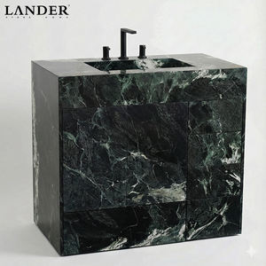 Lavabo de Mármol Verde Alpi Landerstone, Muebles de Baño con Piedra Natural, Lavabo de Mármol Verde - Product Image 1
