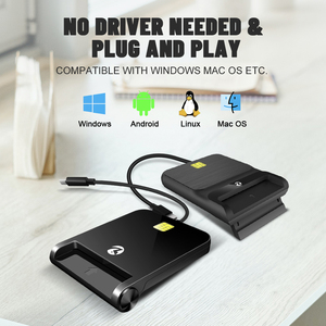 เครื่องอ่านและเขียนบัตรชิป <span class=keywords><strong>ZOWEETEK</strong></span> Type C รองรับมาตรฐาน ISO 7816 EMV CAC ID IC SIM USB C เครื่องอ่านบัตรสมาร์ทการ์ด OTG สำหรับมือถือ รองรับการชำระเงินด้วยบัตรเครดิต - Product Image 4