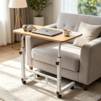Table d'appoint pliable et réglable en bois pour ordinateur portable – Ergonomique, durable, mobile, multifonctionnelle, écologique, pour chambre à coucher