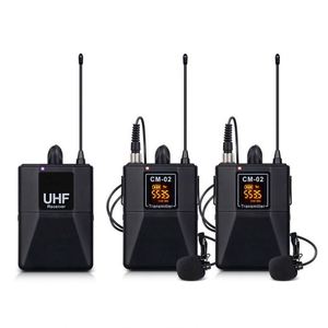 ไมโครโฟนไร้สาย UHF แบบหนีบปกเสื้อ 2 ช่องสัญญาณ พร้อมตัวส่งสัญญาณ 2 ตัว สำหรับกล้อง โทรศัพท์ แล็ปท็อป บันทึกเสียง - Product Image 2
