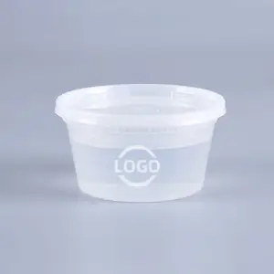 حاوية حساء بلاستيكية آمنة للاستعمال مرة واحدة للميكروويف 8 أونصات بسعر المصنع حاوية لتخزين الطعام وال حساء مع غطاء