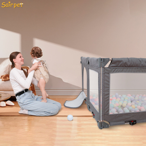 คอกกั้นเด็กแบบพับได้ Sair Baby Square Play Yard สำหรับเด็กเล็ก ฝึกเดิน ปรับแต่งได้ ทำจากผ้า - Product Image 3