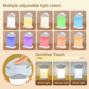 Lámpara Nocturna Táctil LED de Colores con Carga USB, Lámpara de Mesa para Dormir, Cocina, Dormitorio, Hogar, Decoración de Habitación Portátil, Lámpara de Ambiente RGB - Product Image 3