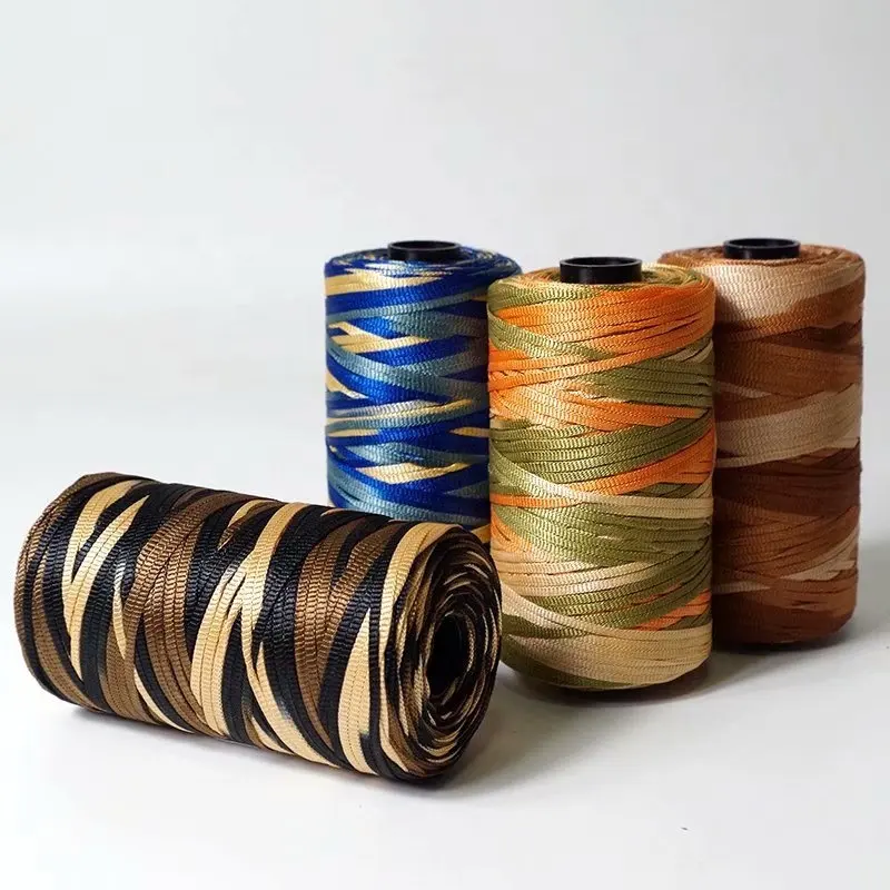 Dimuni-Hilo de hielo de nailon para tejer a mano, rollo de 3mm, 100g, para sombreros de verano, bolsas de punto de ganchillo, hilo artesanal hecho a mano