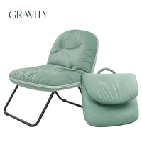 Coussin de sol pliable multifonctionnel en cuir imperméable moderne pour l'extérieur, chaise souple Gravitygroup pour la maison et le jardin