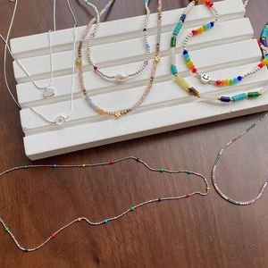 Dylam Fashion Vocation 925 Sterling Silver Fine Jewelry Beaded <b>Rainbow</b> Daisy Natural Stone Women <b>Bracelet</b> Necklaces - Product Image 2