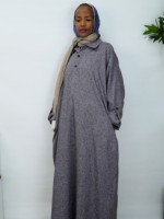 Abaya de qualité supérieure à col polo pour femmes musulmanes, pour tous les jours et le bureau, personnalisable