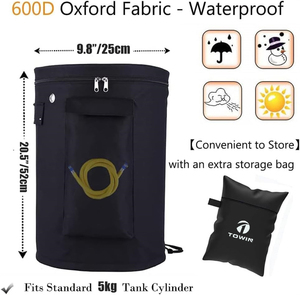 25X52 cm 600D polyester tissu imperméable coupe-vent anti-poussière résistant aux UV <span class=keywords><strong>10</strong></span> <span class=keywords><strong>Kg</strong></span> bouteille de gaz <span class=keywords><strong>couverture</strong></span> complète - Product Image 3