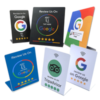 Carte à puce personnalisée programmable et réinscriptible NFC Chip acrylique PVC Détection de téléphone Menu d'examen des médias sociaux Affichage du code QR Support NFC