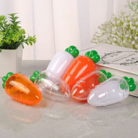 Joyeuses Pâques, Halloween, Diwali, Nouvel An : Boîte d'emballage transparente en plastique en forme de carotte pour bonbons, personnalisable OEM, idéale pour les cadeaux et décorations de fête.