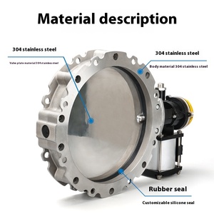 Válvula de Compuerta Neumática de Acero Inoxidable 304 con Brida Doble/Simple para Agua y Aceite, Puerto DN150, 1 Año de Garantía - Product Image 2
