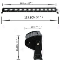 Levo accessoires de voiture 12-60v barre lumineuse 42 pouces barre lumineuse de toit avec feux de croisement 320w barre lumineuse à une rangée
