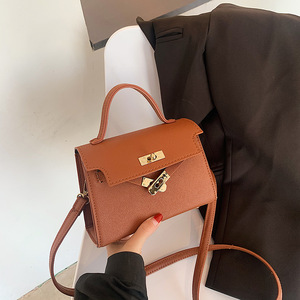 Custom New Fashion PU Leather <b>Mini</b> Flap Bag with Chain Shoulder Strap Top Handle Crossbody Bag OEM ODM - Product Image 4