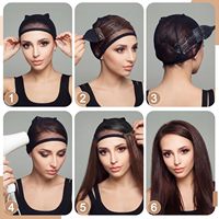 Kit d'installation de perruque Lace Front : Colle, Outils, Bandes, Bonnets et Accessoires Capillaires Noir