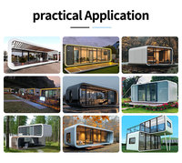 Maisonnette Apple Cabin personnalisée de 20 pieds, maisonnette moderne préfabriquée en panneaux sandwich, maison capsule pour villa, bureau, hôtel, complexe hôtelier