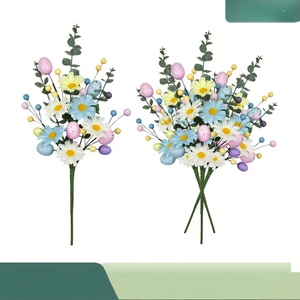 DAMAI Branches de baies artificielles colorées pour Pâques, Outils de composition florale DIY avec perles, Branches de baies et d'œufs de printemps en mousse - Product Image 1
