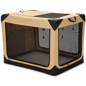 Portable Folding Pet Crate Strong Steel Frame Breathable Anti-scratch Mesh Manufacturer Custom Dog <b>Cat</b> <b>Soft</b>-sided Pet Crate - Product Image 1