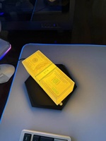 Lampe de nuit LED magnétique 3D en forme de billet de banque avec lumière GRB, intensité réglable, batterie incluse, taille moyenne, pour la décoration de salle de jeu