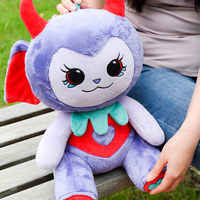 Mignon Petit Diable Animal En Peluche Jouet Ludique Démon Animal En Peluche avec Cornes Queue Halloween En Gros pour Articles De Fête