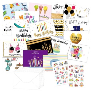 Cartoline di auguri assortite di varietà all'ingrosso personalizzate <span class=keywords><strong>carta</strong></span> da stampa grazie cartolina di buon compleanno con <span class=keywords><strong>buste</strong></span> <span class=keywords><strong>e</strong></span> adesivi - Product Image 3