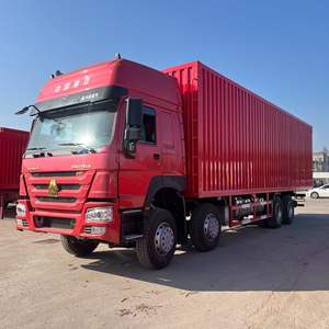 新品Howo 8x4ドライブホイールユーロ3左4バイ8キャブディーゼル大型ダンプトラック336馬力9.6mバンコンテナ貨物30tユーロ2 - Product Image 6