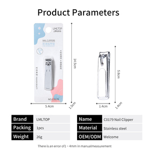 LMLTOP Tagliaunghie in Acciaio Inossidabile OEM/ODM, Strumento Affilato per Tagliare Unghie di Mani e Piedi, Modello Disponibile C0179 - Product Image 3
