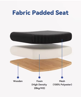 Chaise de bureau exécutive pivotante avec dossier réglable en hauteur, inclinaison verrouillable, support lombaire et roulettes en maille