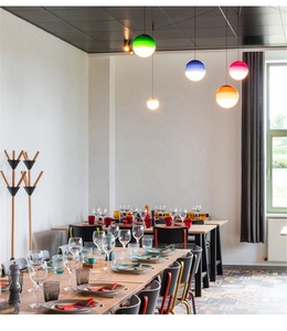 Lampadario in <span class=keywords><strong>vetro</strong></span> <span class=keywords><strong>colorato</strong></span> moderno per soggiorno luci di arredamento Hotel cucina sala da pranzo lampade a sospensione di illuminazione - Product Image 5