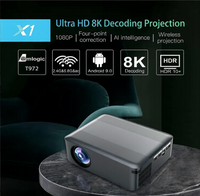 Projecteur domestique X1 pour l'audio, 300 lumens ANSI, courte distance de projection, image claire, lumière du jour, portable pour le divertissement en intérieur