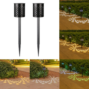 Solar Garden <b>Lights</b> Outdoor Waterproof Led <b>Pathway</b> Lamp <b>For</b> Yard Patio Decoration With Solar Panel And Battery Included - Product Image 1
