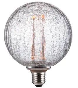 ランプクリエイティブパーソナリティアイスクラックパターンガラススモークガラスランプシェード2.5w4wホリデー電球LED電球装飾