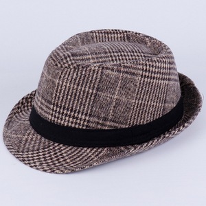 Cappello Fedora da Uomo Caldo in Feltro, Stile Vintage Panama con Tesa Corta, Cappello Invernale Bowler per Esterni, Copricapo Jazz Britannico per Costume - Product Image 1