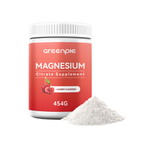 Greenpie OEM Marque Privée Vente en Gros Poudre de Citrate de Magnésium Saveur Framboise Citron Complément Alimentaire Minéral Quotidien