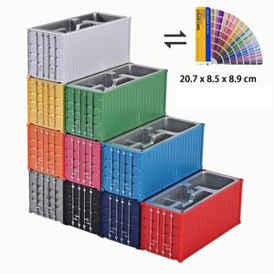 Custom LOGO <b>Desk</b> Organizer Pen <b>Pencil</b> <b>Holder</b> Business Name Cards <b>Holder</b> Shipping Container Model Storage Box with Compartments - Product Image 3
