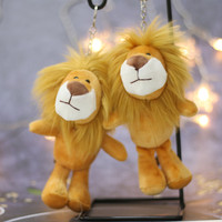 Porte-clés pendentif en peluche style Cai Chengyu, petit lion Cai Cai, dessin animé, avec rembourrage en coton PP