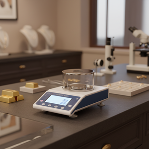 סדרת T GH 0.001 גרם מאזן דיוק אלקטרוני LCD שמשה קדמית מפלסטיק כיול חיצוני RS232 60 גרם עד 600 גרם - Product Image 1