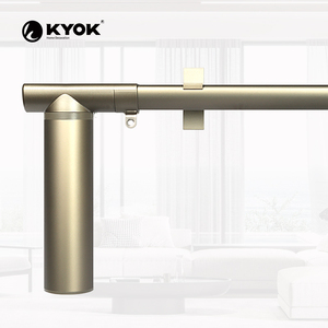 Combo de Motor y Riel en Forma de D KYOK Champagne Gold - Decoración Moderna y Lujosa para el Hogar - Product Image 4
