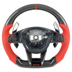 Volante de Fibra de Carbono Real a <span class=keywords><strong>Precio</strong></span> de Fábrica para <span class=keywords><strong>Mercedes</strong></span> Benz <span class=keywords><strong>AMG</strong></span> W205 W213 Clase C CLA <span class=keywords><strong>GLA</strong></span> 2015-2019 - Product Image 2
