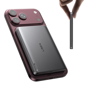 LISEN Caricabatterie Magnetico Sottile da 0,4 Pollici, Power Bank ad Alta Capacità 5000mAh, <span class=keywords><strong>Batteria</strong></span> Wireless Veloce 15W per Viaggi e Pendolarismo - Product Image 1