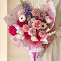 Papier artistique romantique et coloré de style nouveau pour créer une ambiance haut de gamme, papier d'emballage pour bouquets de fleurs