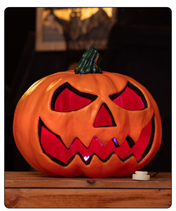 Lámpara de Calabaza Luminosa de <span class=keywords><strong>10</strong></span> Pulgadas, Estilo Americano de Halloween, Novedad Transfronteriza, Adornos de Calabaza con Mueca para Centros Comerciales y Jardines - Product Image 6